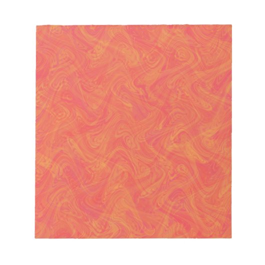 Oranje Marmerpatroon Notitieblok (Voorkant)