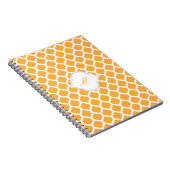 Oranje Marokkaans Patroon met Monogram Notitieboek (Rechterzijde)
