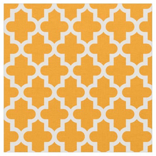 Oranje Marokkaanse print Stof (Close Up)