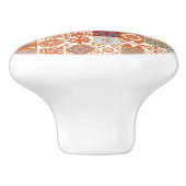Oranje Marokkaanse tegel Keramische Knop (Zijkant)