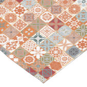 Oranje Marokkaanse tegel Korte Tafelloper (Hoek)