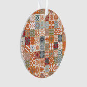 Oranje Marokkaanse tegel Ornament (voorkant)