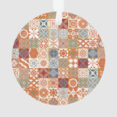 Oranje Marokkaanse tegel Ornament (achterkant)