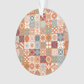 Oranje Marokkaanse tegel Ornament (voorkant)