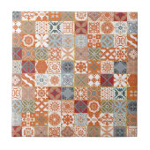 Oranje Marokkaanse tegel Tegeltje (Voorkant)