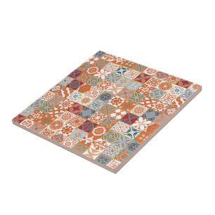 Oranje Marokkaanse tegel Tegeltje