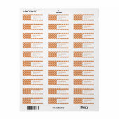 Oranje Marokkaanse Tegels Etiket (Full Sheet)