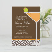 Oranje Martini en Zebra Pattern Kaart (Staand voorkant)