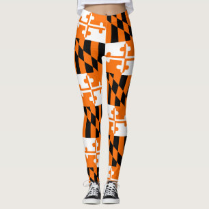 Oranje Maryland Flag Leggings Yoga Pants