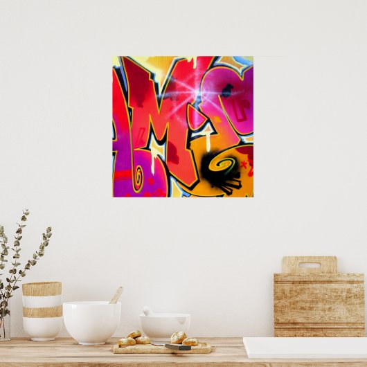 Oranje Mash-up Poster (Keuken)