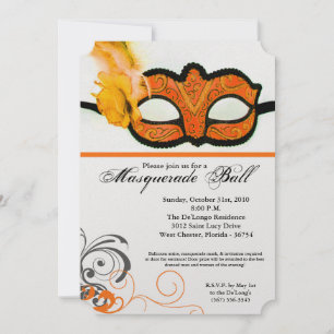 Oranje Maskerade Bal Masker Kostuum Halloween Fees Kaart