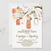 Oranje Mason Jars | Uitnodiging van de indienende  (Voorkant)