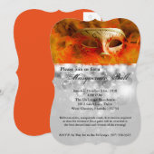Oranje Masquerade Ball Mask Costume Halloween Part Kaart (Voorkant / Achterkant)