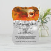 Oranje Masquerade Ball Mask Costume Halloween Part Kaart (Staand voorkant)