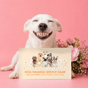 Oranje Massage Therapie Aquarel Hond Visitekaartje
