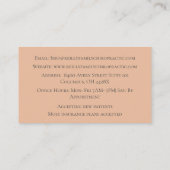 Oranje massagetherapie chiropractor visitekaartje (Achterkant)