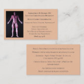 Oranje massagetherapie chiropractor visitekaartje (Voorkant / Achterkant)