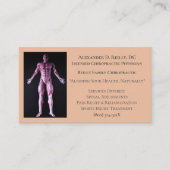 Oranje massagetherapie chiropractor visitekaartje (Voorkant)