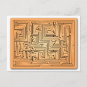 Oranje Maze Briefkaart (Voorkant)
