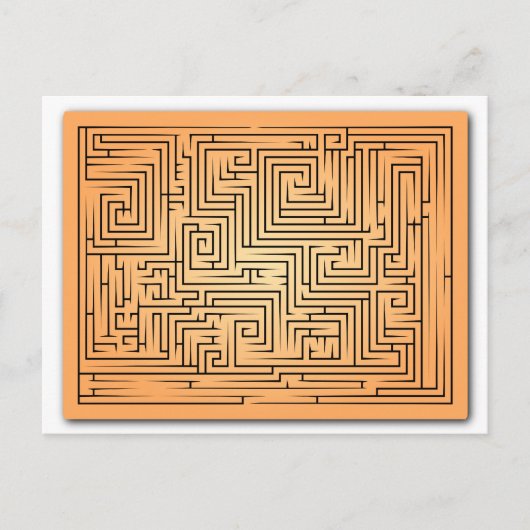 Oranje Maze Briefkaart (Voorkant)