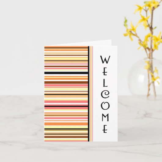 Oranje medewerker Welkom bij de Team Kaart (Gele Bloem)