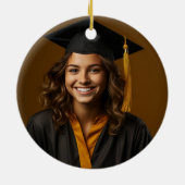 Oranje Medische School Afstuderen Foto Kerst Keramisch Ornament (Achterkant)