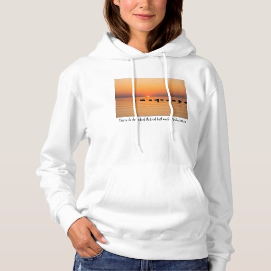Oranje meer Sunrise Hoodie (Voorkant)