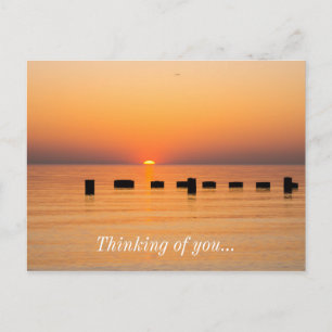 Oranje meer zonsopgang denken aan je Briefkaart