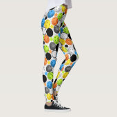 Oranje meerkleurige pickleball leggings (Rechts)