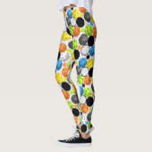Oranje meerkleurige pickleball leggings (Links)