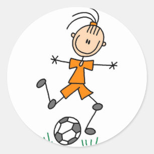 Oranje meisje Soccer Sticker