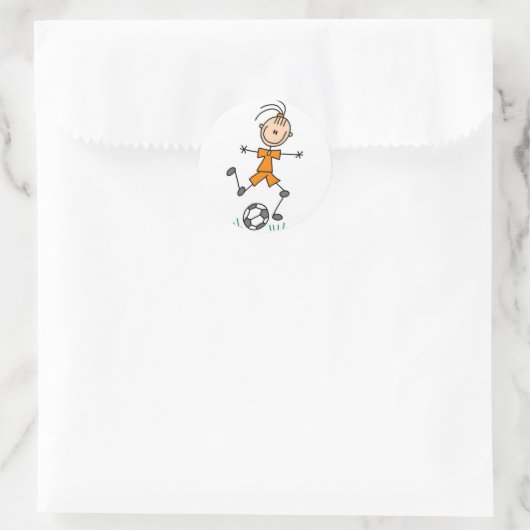 Oranje Meisjes Voetbal Sticker (Tas)