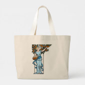 Oranje Meisjesgrote Canvas tas (Achterkant)