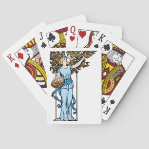 Oranje meisjesspeelkaarten pokerkaarten