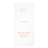 Oranje menu Lijst met pekeltjes van Floral Lotus F (Achterkant)