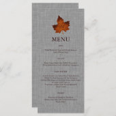 Oranje menu Linen Monogrammed (Voorkant / Achterkant)