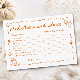 Oranje met de hand getekende pompoen Doodle Herfst Advieskaart