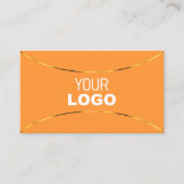 Oranje met Gold Decor Borders en Logo stijlvol Visitekaartje (Voorkant)