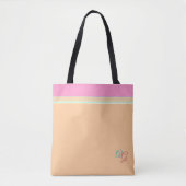 Oranje met roze Aqua > Plain Shoulder Bags Tote Bag (Voorkant)