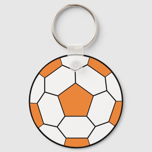 oranje met voetbal sleutelhanger (Voorkant)