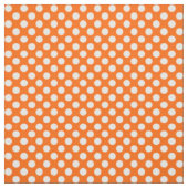 Oranje met White Polka Dot Fabric Stof (Swatch)