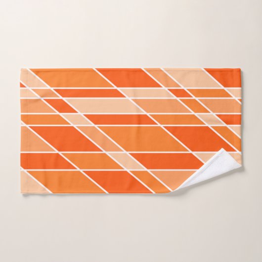 Oranje met wit bad handdoek (Handdoek)
