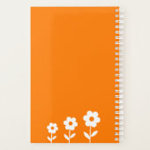 Oranje met Witte Bloemen, Aangepaste naamplanner Planner (Achterkant)