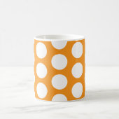 Oranje met witte stippen koffiemok (Center)