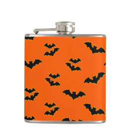 ORANJE MET ZWARTE HALLOWEEN VLIEGENDE VLEERMUIZEN HEUPFLES