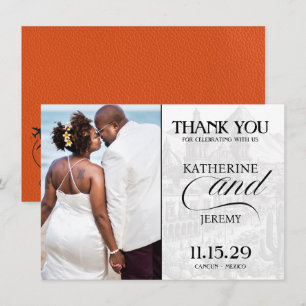 Oranje Mexicaans paspoort Bedankkaart