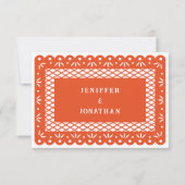 ORANJE MEXICAANSE PAPEL PICADO BEHUIZING KAART (Achterkant)