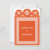 ORANJE MEXICAANSE PAPEL PICADO menu (Achterkant)