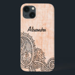 Oranje Mhndi Motif Galaxy Noot 4 Hoesje<br><div class="desc">Bescherm uw telefoon met dit stijlvolle Mehndi Motif Hoesje-Mate Barely daar Samsung Galaxy Note 4 Hoesje met een ingewikkeld Indiaas henneontwerp op een oranje,  noodlijdende achtergrond. Voeg gepersonaliseerde tekst,  zoals jouw naam of monogram,  toe aan dit etnische ontwerp om het een persoonlijke aanraking te geven.</div>