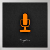 Oranje microfoon poster (Voorkant)